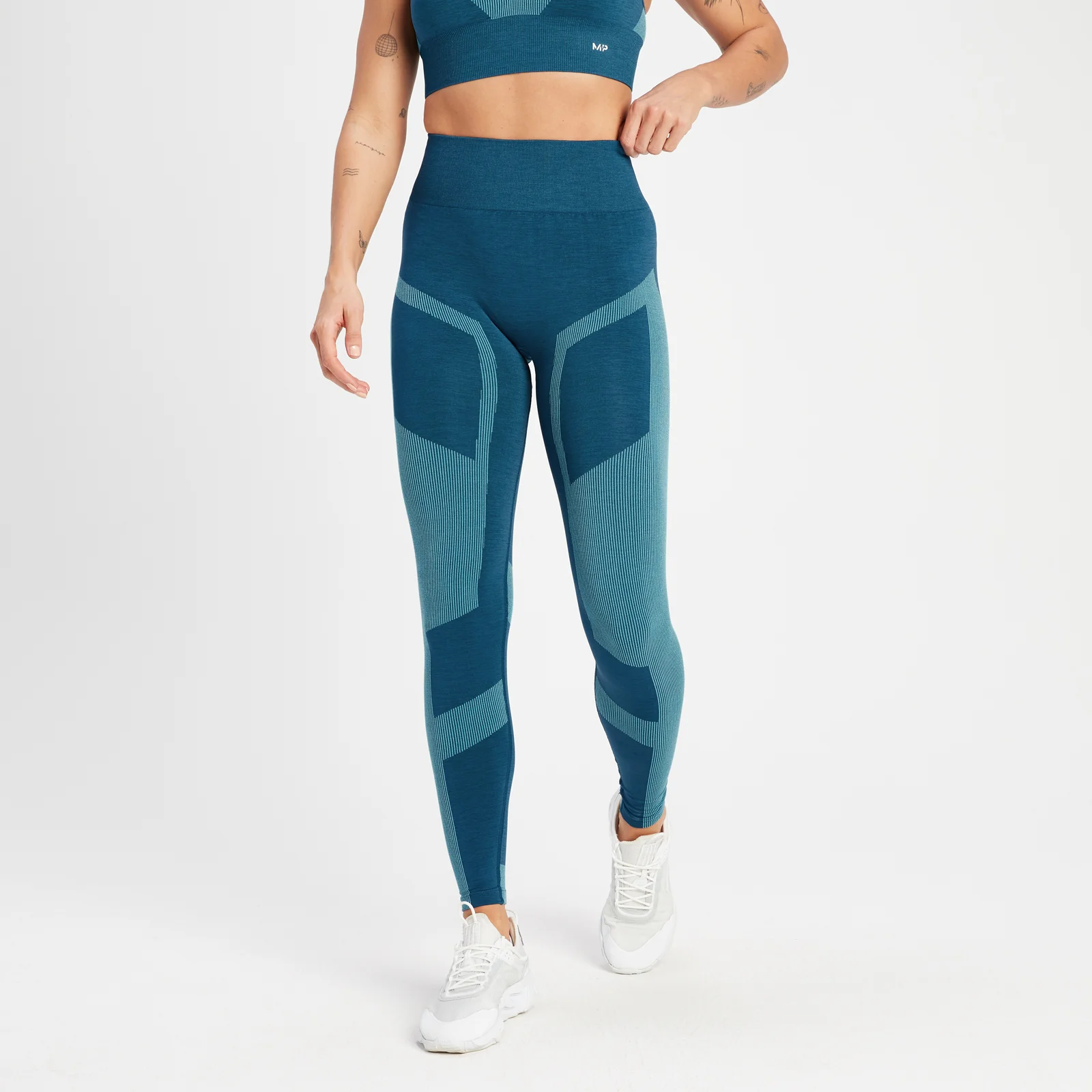 Legging sans coutures avec effet froncé MP Impact pour femmes – Bleu sarcelle - XSImage1
