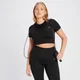 Crop top côtelé sans coutures MP Tempo pour femmes – Noir