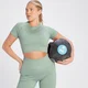 Crop top côtelé sans coutures MP Tempo pour femmes – Vert sauge
