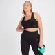 Brassière côtelée sans coutures MP Tempo pour femmes – Noir