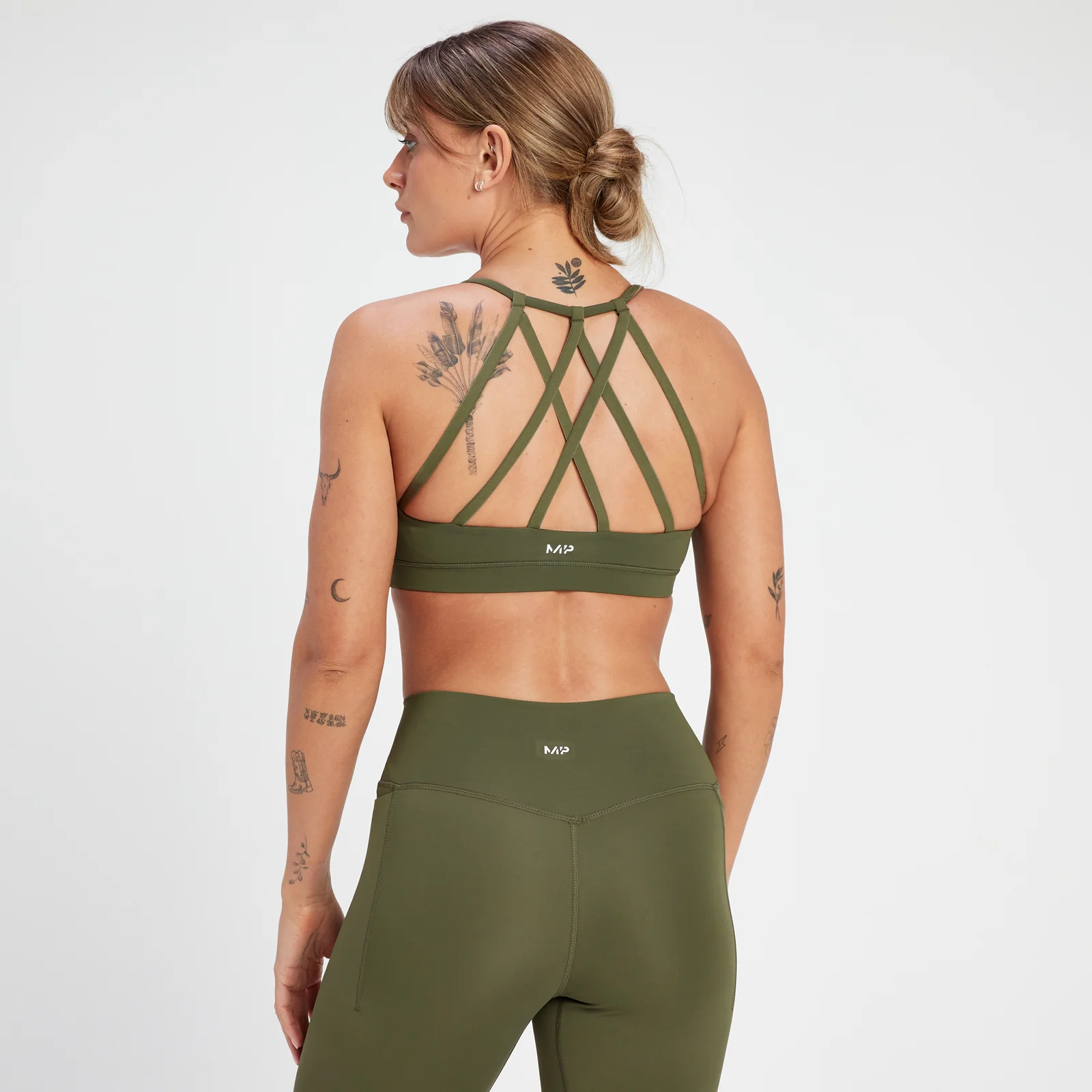 Brassière de sport à bretelles MP Adapt pour femmes – Vert olive - XSImage1