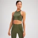 Brassière de sport sans coutures MP Tempo Illusion pour femmes – Vert olive