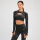 Crop top sans coutures à manches longues MP Tempo Ultra pour femmes – Noir