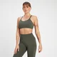 Brassière de sport sans coutures à dos croisé MP Rest Day pour femmes – Vert taupe