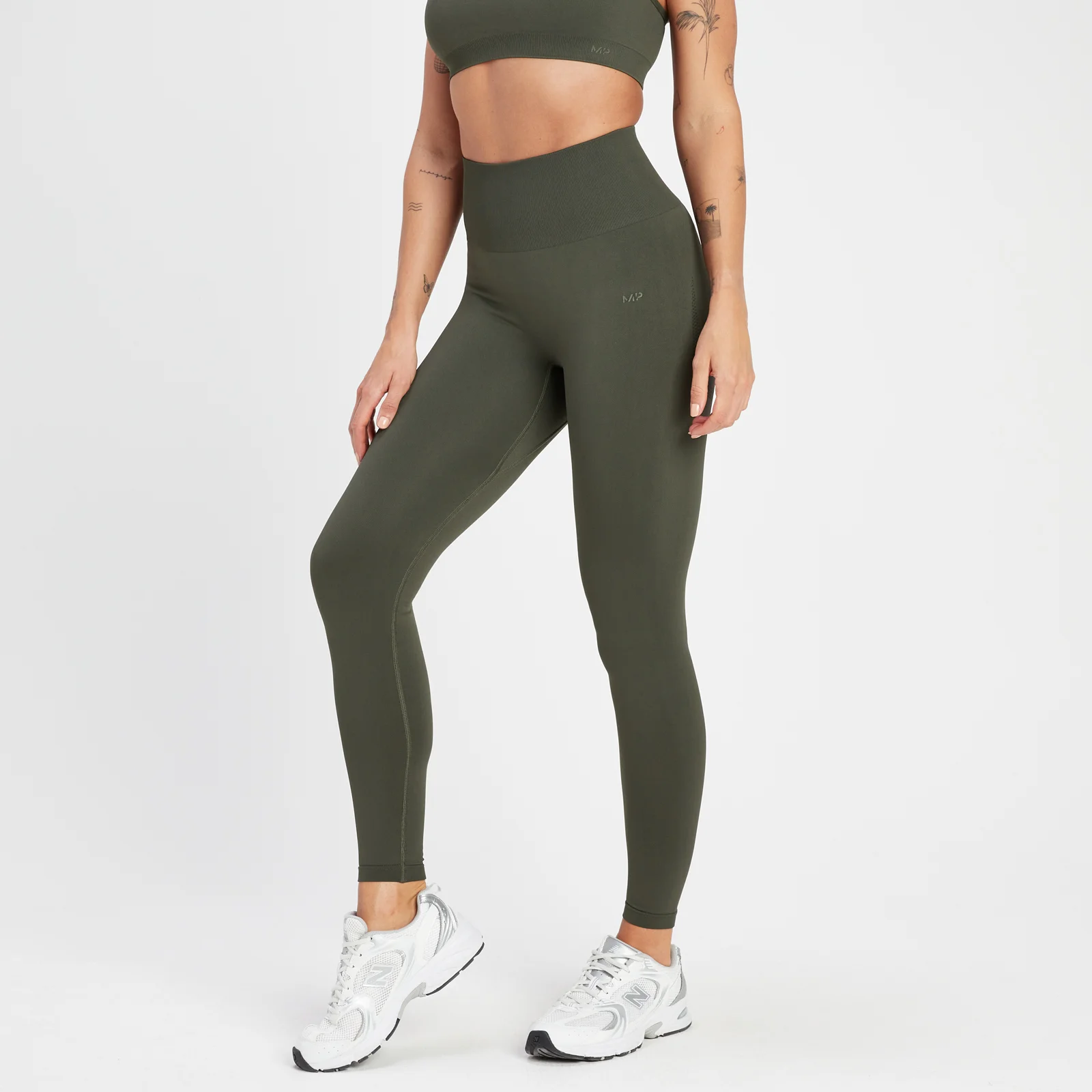 Legging sans coutures MP Rest Day pour femmes – Vert taupe - XSImage1