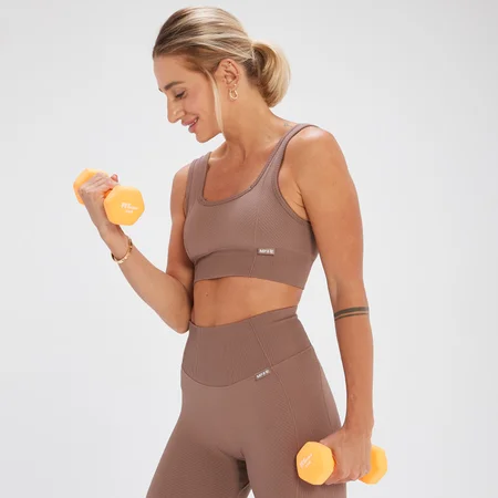 Brassière de sport sans coutures MP x Tatiana – Noisette