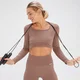 Crop top à manches longues sans coutures MP x Tatiana – Noisette