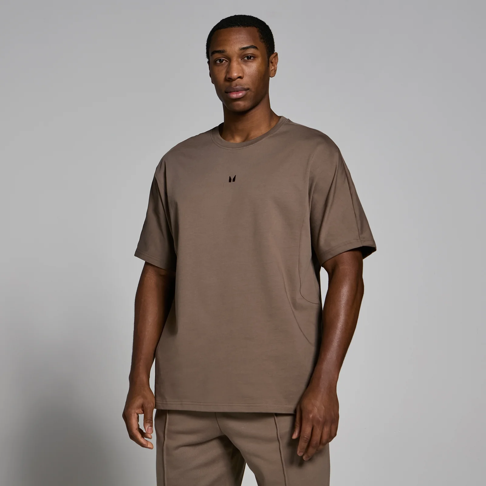 T-shirt épais oversize MP Lifestyle pour hommes – Brun clair - XSImage1