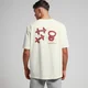 T-shirt oversize MP Tempo Graphic pour hommes – Blanc cassé/Imprimé rouge