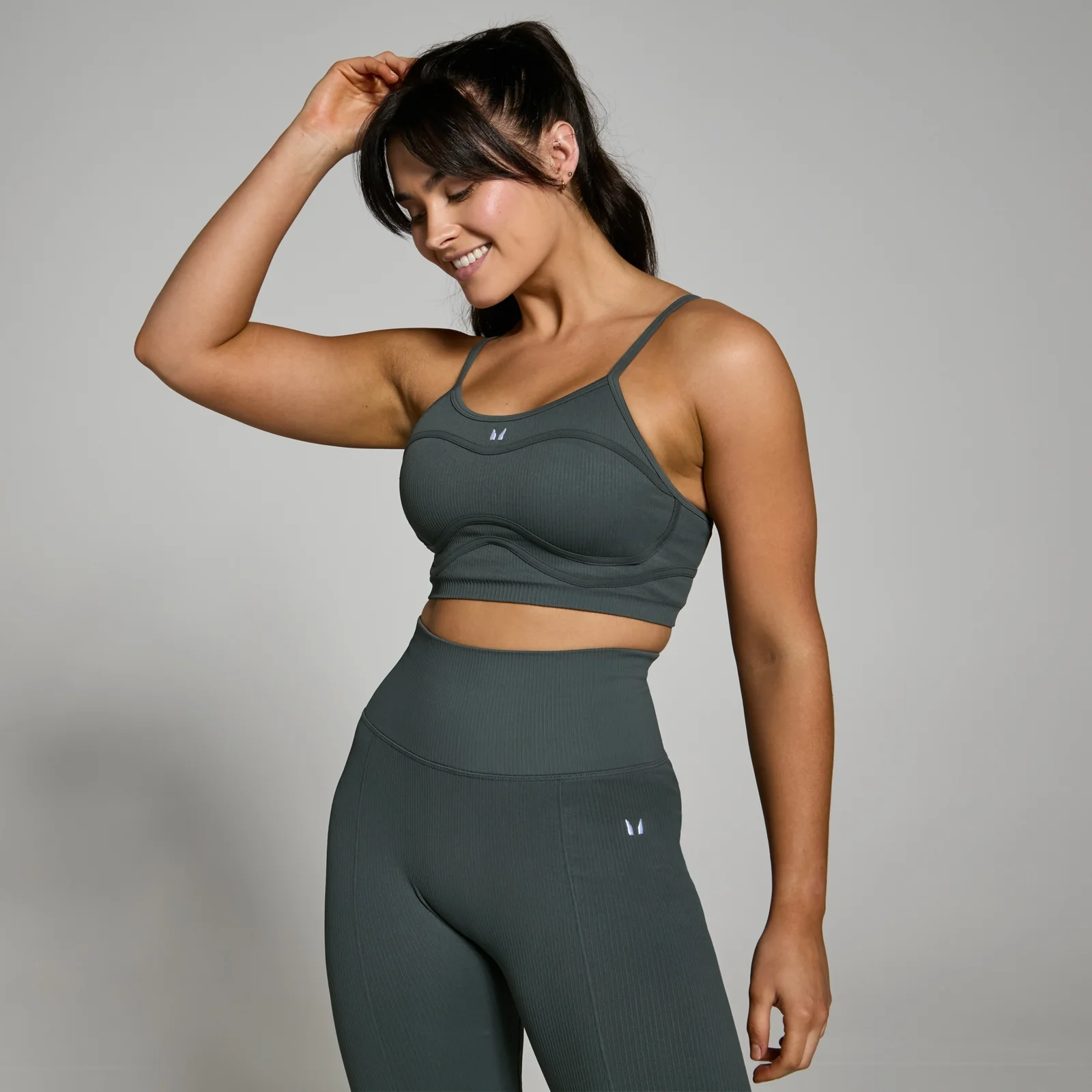 Brassière côtelée MP Lifestyle pour femmes – Ombre foncée - XSImage1