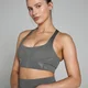 Brassière de sport sans coutures MP Tempo Ultra Geometric pour femmes – Carbone