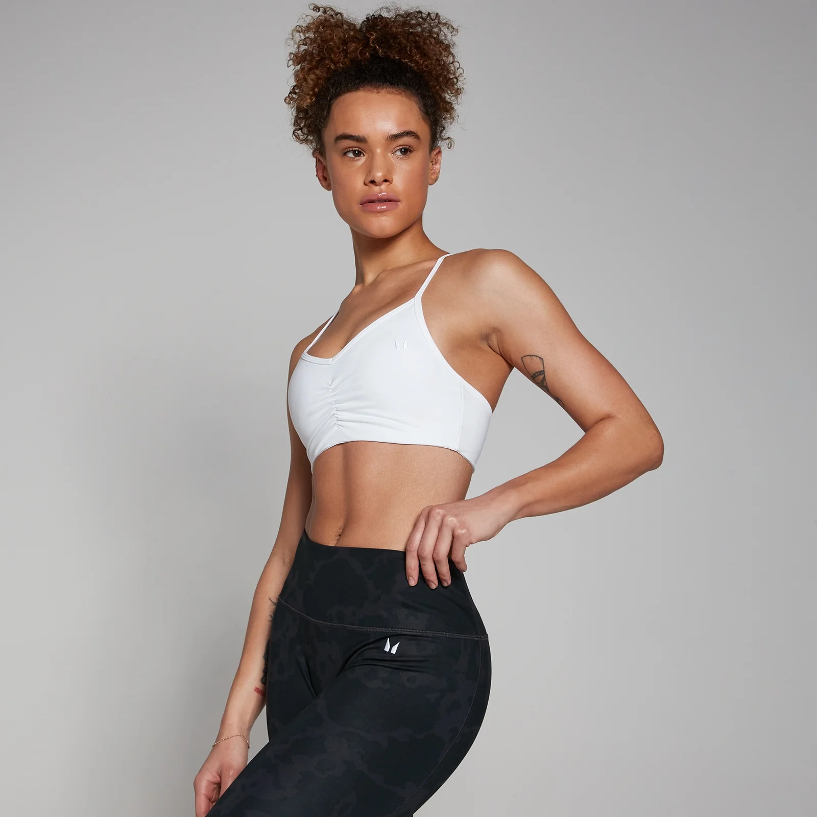 Brassière de sport MP Tempo Abstract pour femmes – Blanc - XSImage1