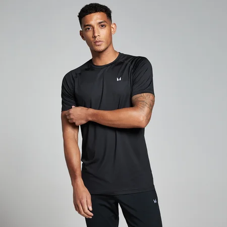 T-shirt d’entraînement à manches courtes MP pour hommes – Noir