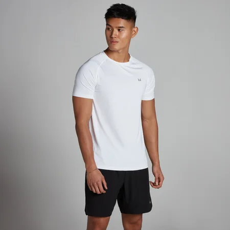 T-shirt d’entraînement à manches courtes MP pour hommes – Blanc