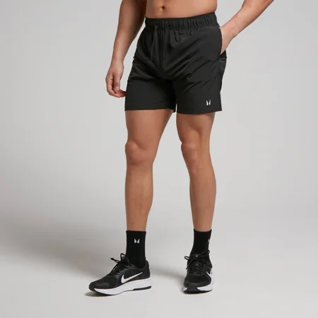 Short d’entraînement en matière tissée MP pour hommes – Noir