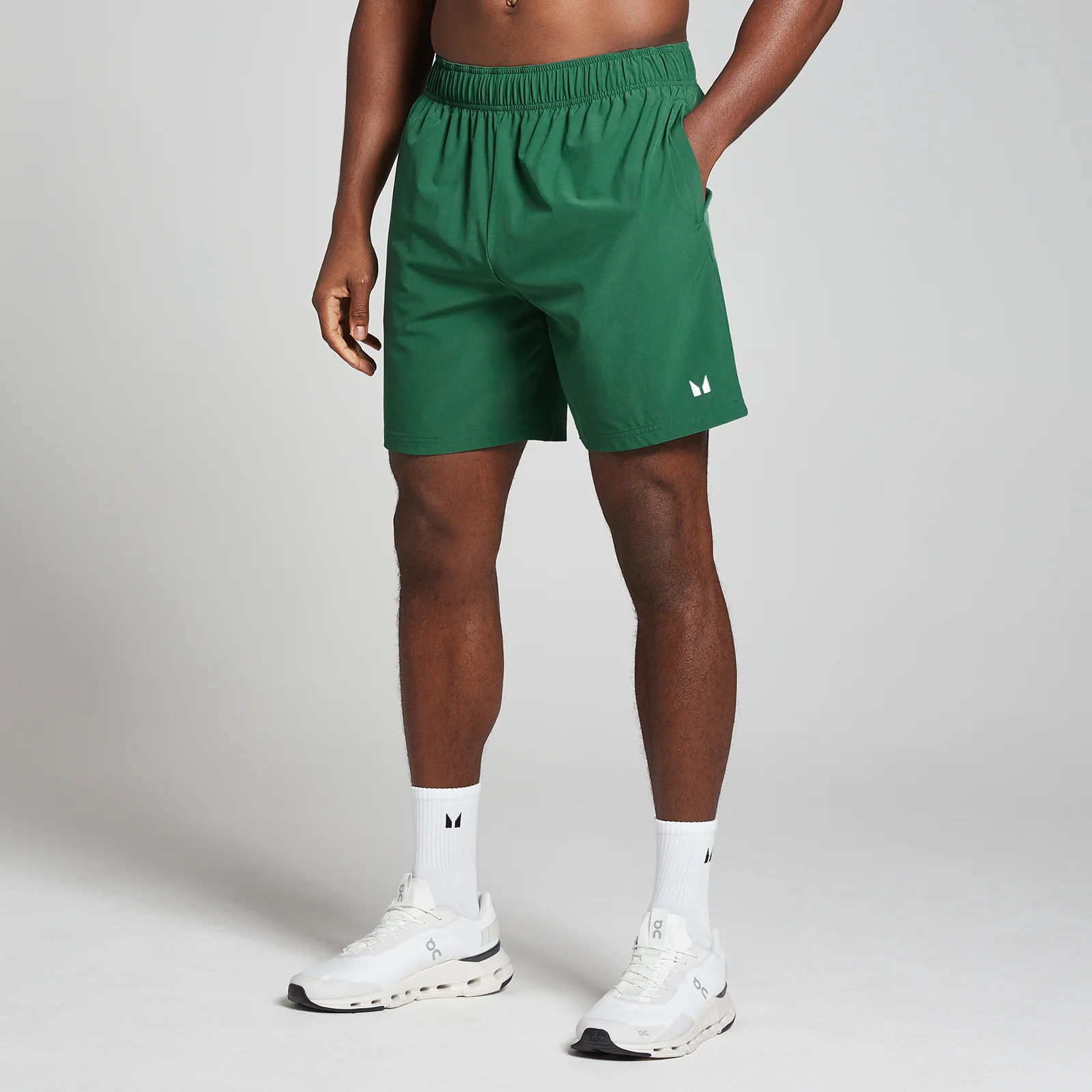 Short d’entraînement en matière tissée MP pour hommes – Vert kaki - XSImage1