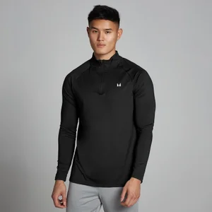 Haut d’entraînement à fermeture éclair ¼ MP pour hommes – Noir - Size S