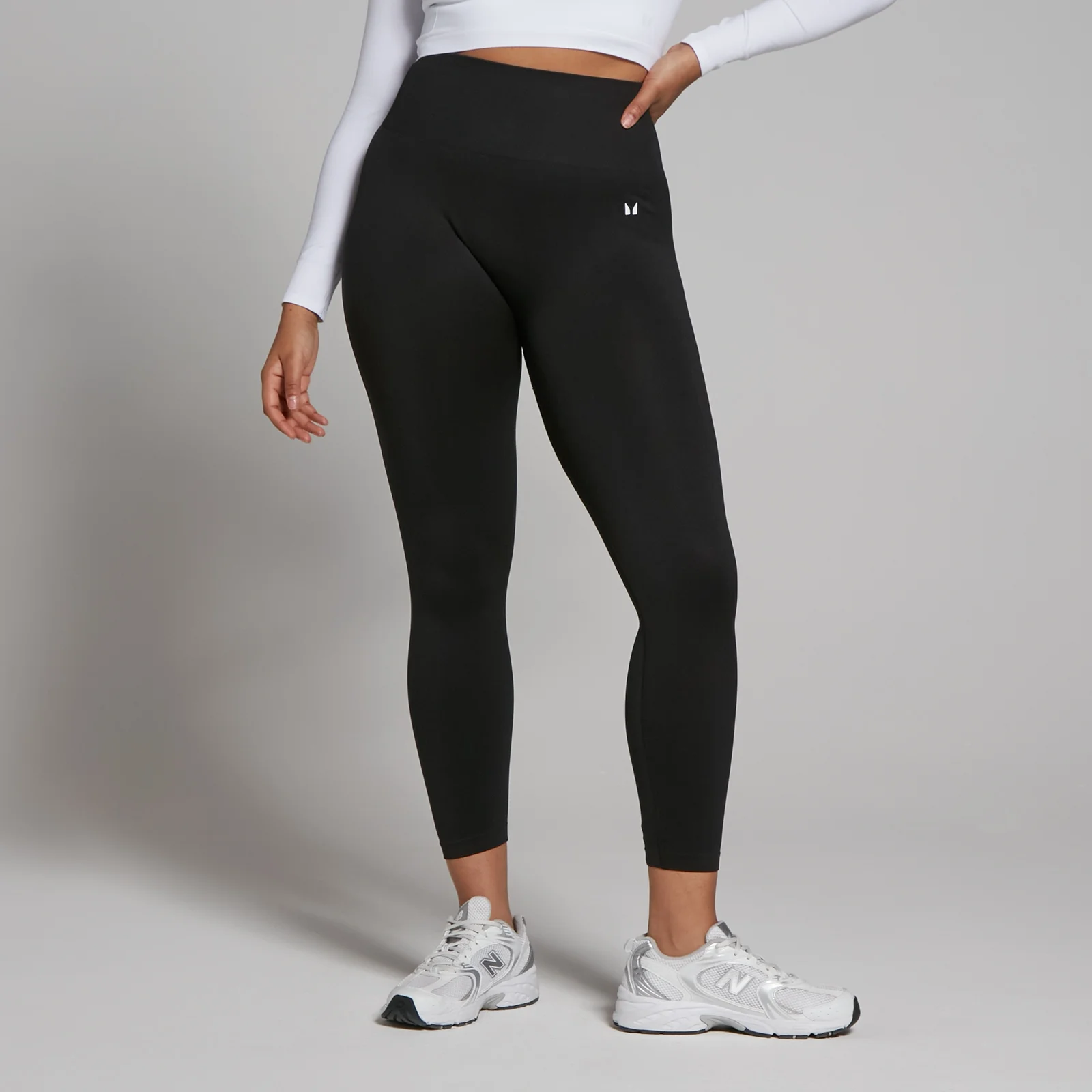 Legging ⅞ sans coutures MP Shape pour femmes – Noir - XXSImage1