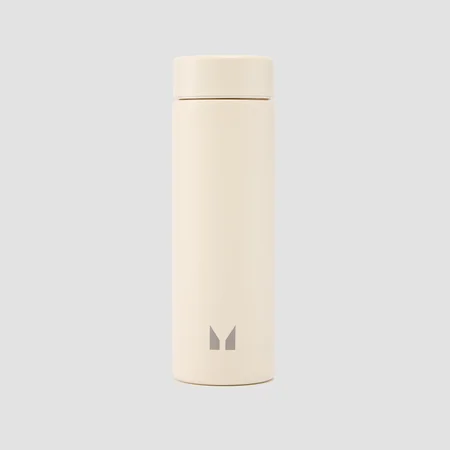 Gourde en acier inoxydable recyclé de grande taille Myprotein – Crème naturel