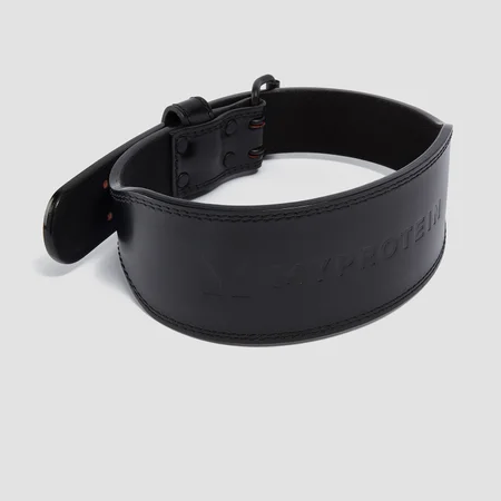 Ceinture de musculation premium en cuir Myprotein – Noir