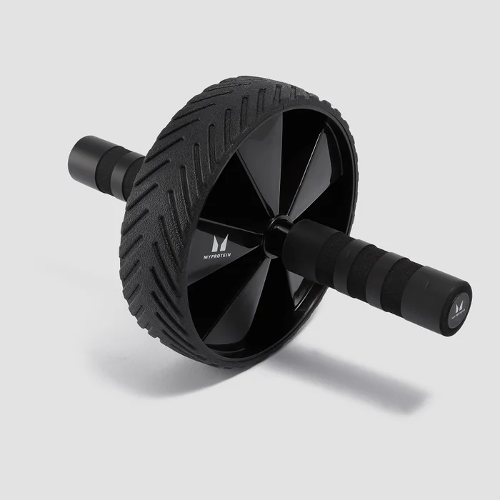 Lot de rouleau abdominal et tapis Myprotein – Noir