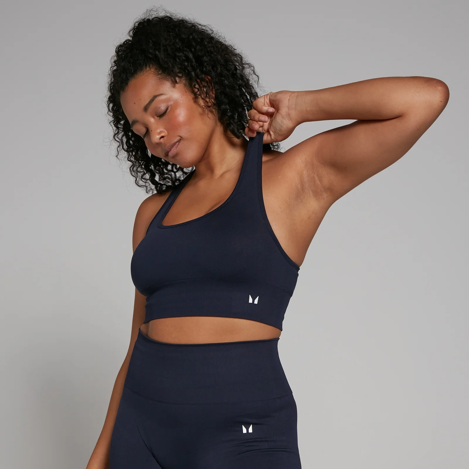Brassière de sport sans coutures MP Shape pour femmes – Bleu marine - XXSImage1