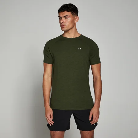 T-shirt à manches courtes MP Performance pour hommes – Vert armée chiné