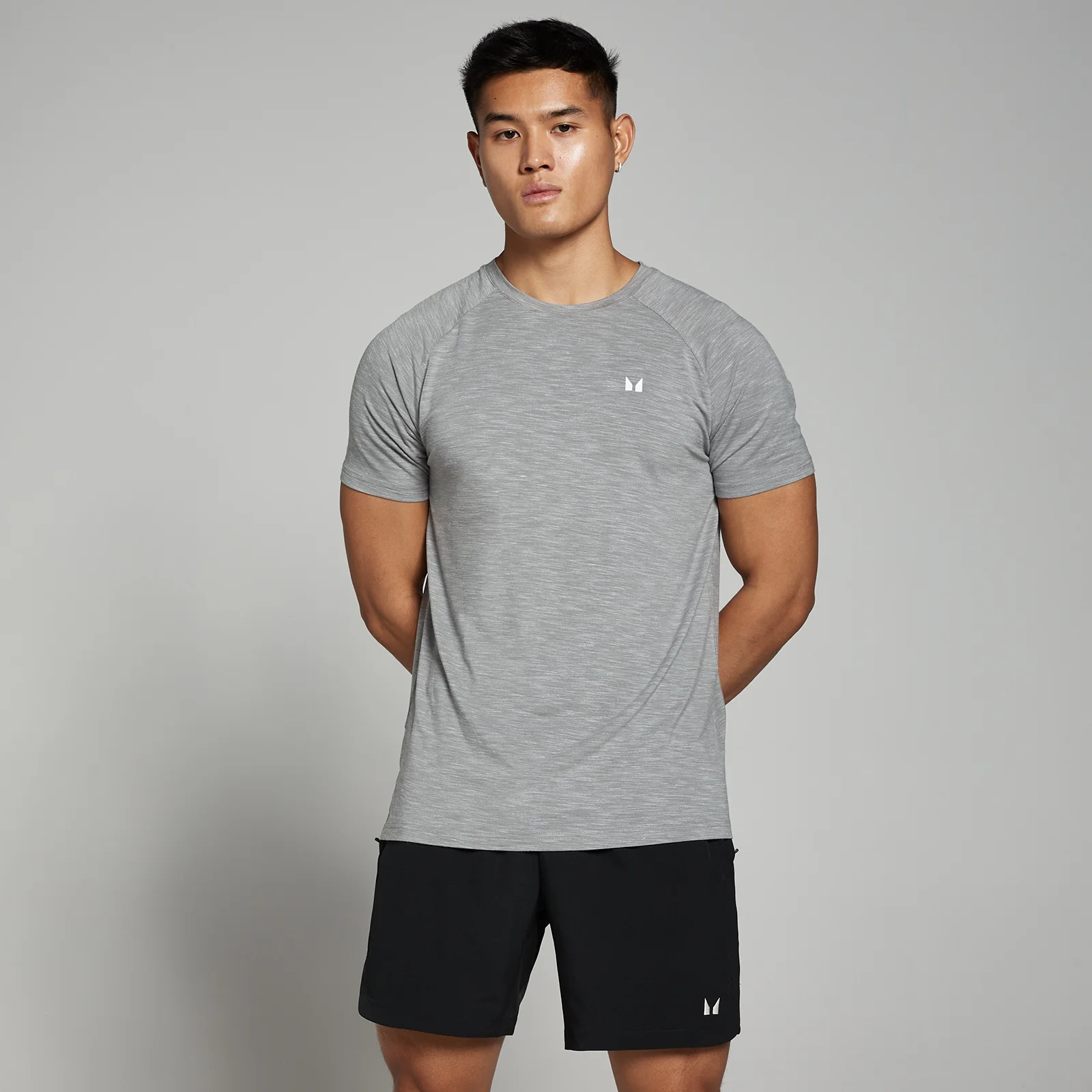 T-shirt à manches courtes MP Performance pour hommes – Chrome chiné - XSImage1