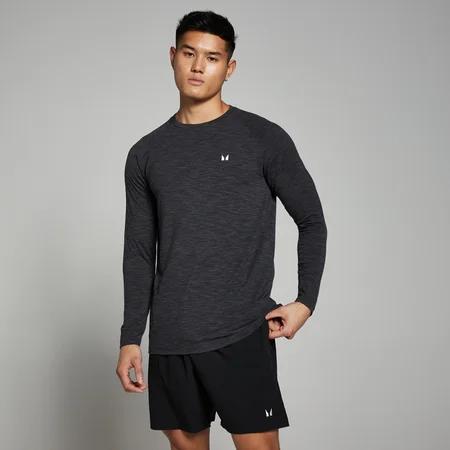 Haut à manches longues MP Performance pour hommes – Noir chiné