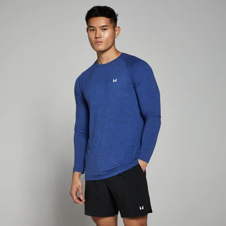 Haut à manches longues MP Performance pour hommes – Bleu cobalt chiné