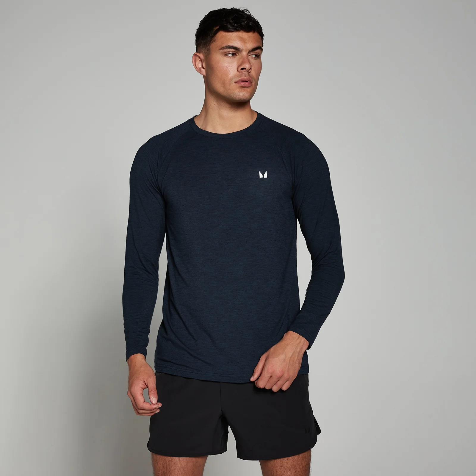 Haut à manches longues MP Performance pour hommes – Bleu marine chiné - XSImage1
