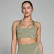 Brassière de sport sans coutures MP Tempo Ultra Geometric pour femmes – Vert kaki clair