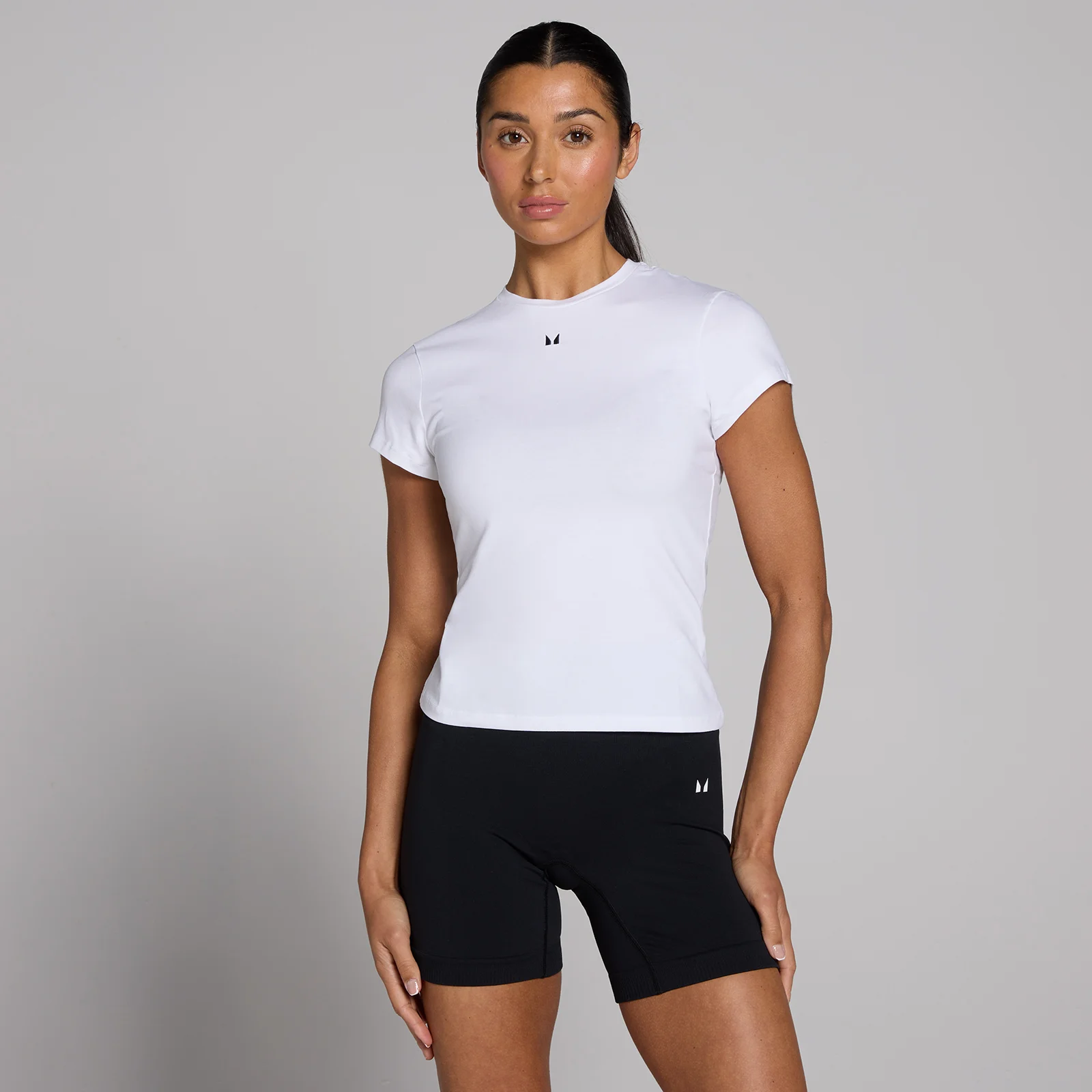 T-shirt moulant à manches courtes MP Basics pour femmes – Blanc - XXSImage1