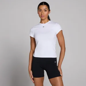 T-shirt moulant à manches courtes MP Basics pour femmes – Blanc - Size S