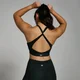 Brassière de sport à dos croisé MP Power pour femmes – Noir
