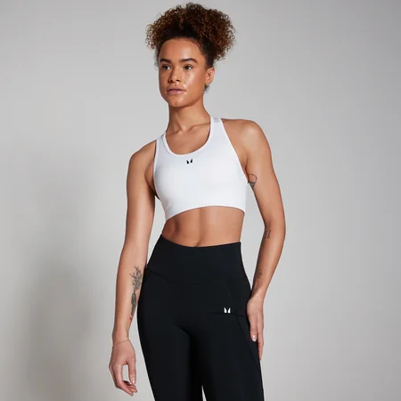 Brassière d’entraînement à dos nageur MP pour femmes – Blanc