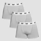 Boxers MP pour hommes (lot de 3) – Gris chiné/Blanc