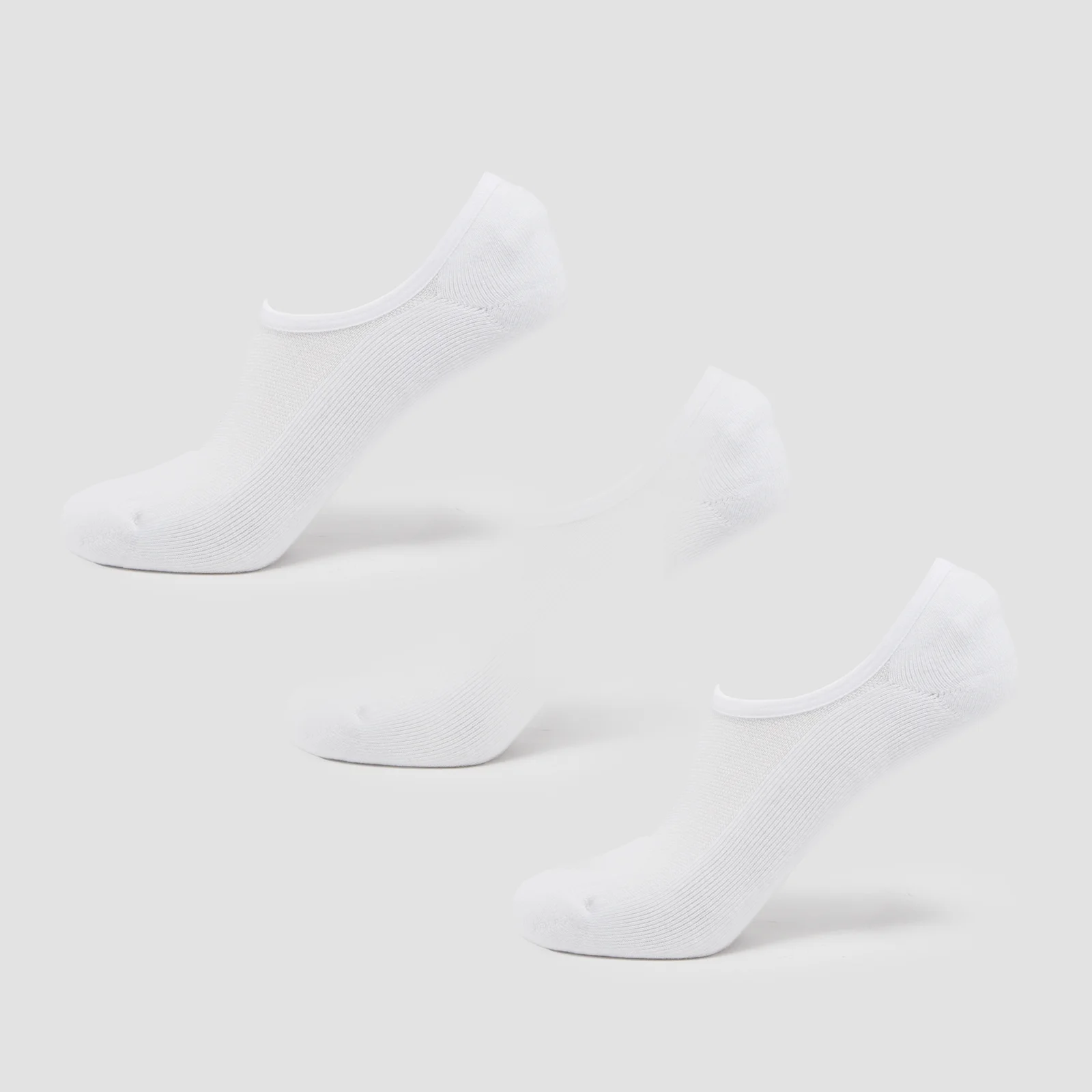 MP Unisex Invisible Socks (3 Pack) - White - UK 2-5Image1