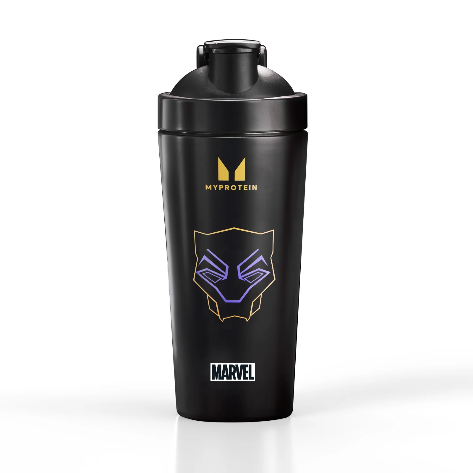 Shaker Black Panther en acier inoxydable recyclé Myprotein – NoirImage1