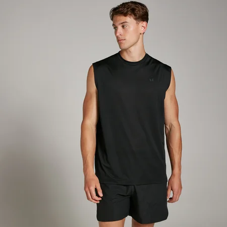 Débardeur d’entraînement oversize en maille filet MP Tempo pour hommes – Noir