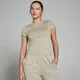 T-shirt moulant à manches courtes MP Basic pour femmes – Brouillard
