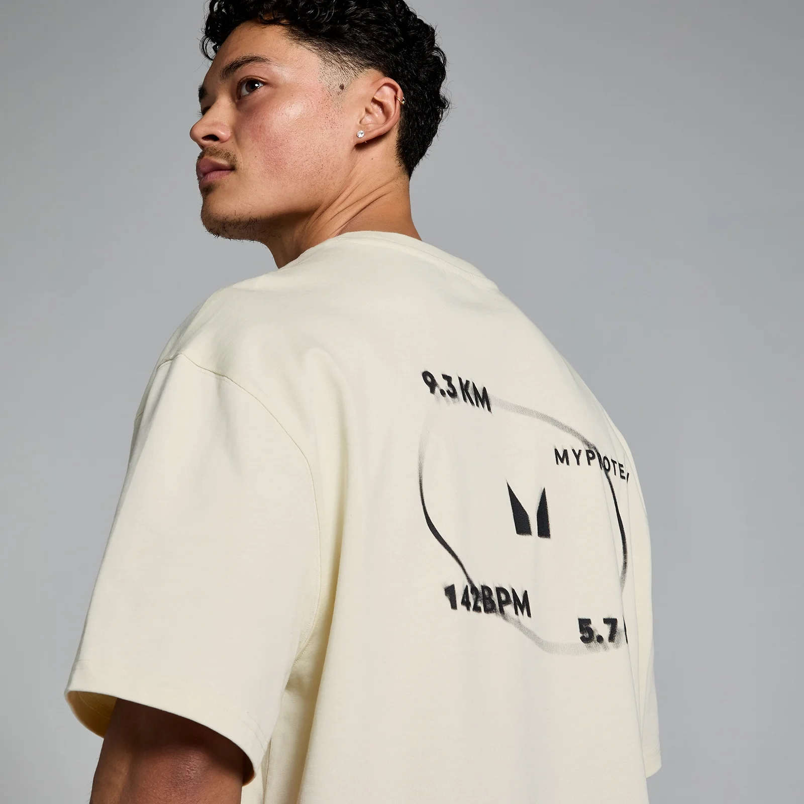 T-shirt MP Tracking Graphic – Naturel - S-MImage1