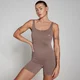 Combinaison moulante côtelée sans coutures MP Tempo pour femmes – Noisette