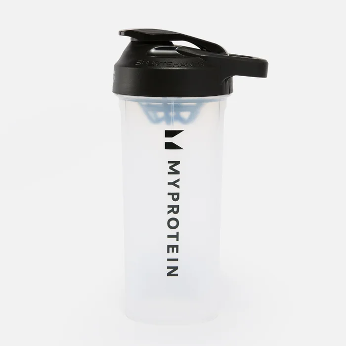 Shaker en plastique Myprotein x Sportshaker – 800 ml – Transparent/Noir