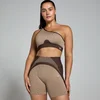 Brassière côtelée sans coutures MP Contrast pour femmes – Cachemire/Espresso
