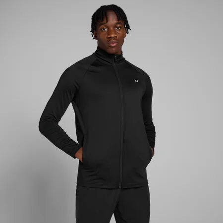 Veste de survêtement à fermeture éclair intégrale MP Training pour hommes – Noir
