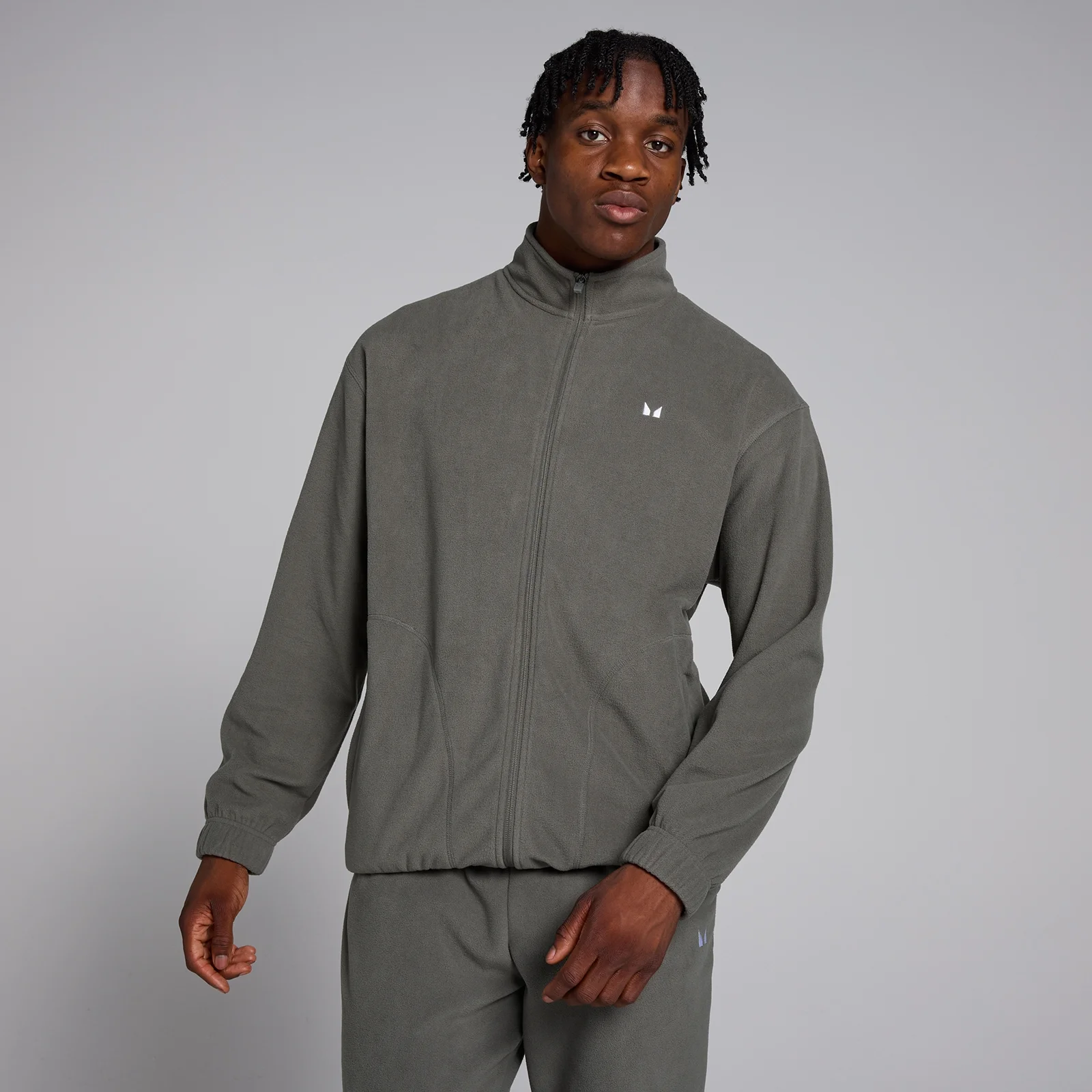 Polaire zippée MP pour hommes – Gris acier - LImage1