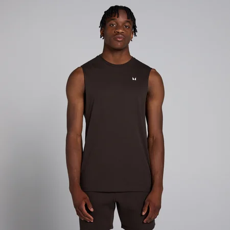 Débardeur à emmanchures échancrées MP Rest Day pour hommes – Café