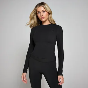 Haut moulant flatteur à manches longues MP Tempo pour femmes – Noir - Size XS