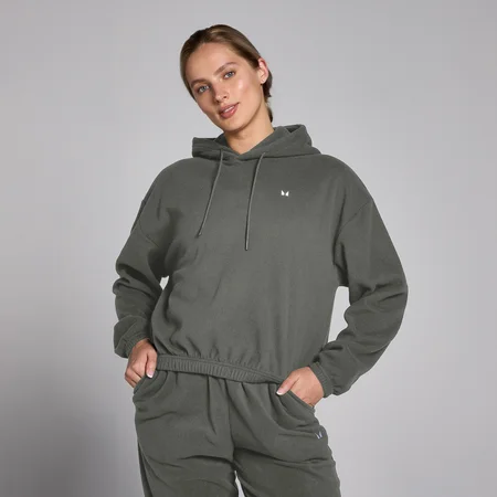 Sweat à capuche en polaire MP pour femmes – Gris acier